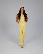 Adjustable Linen Top - Yellow