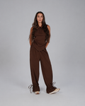 Adjustable Linen Top - Brown