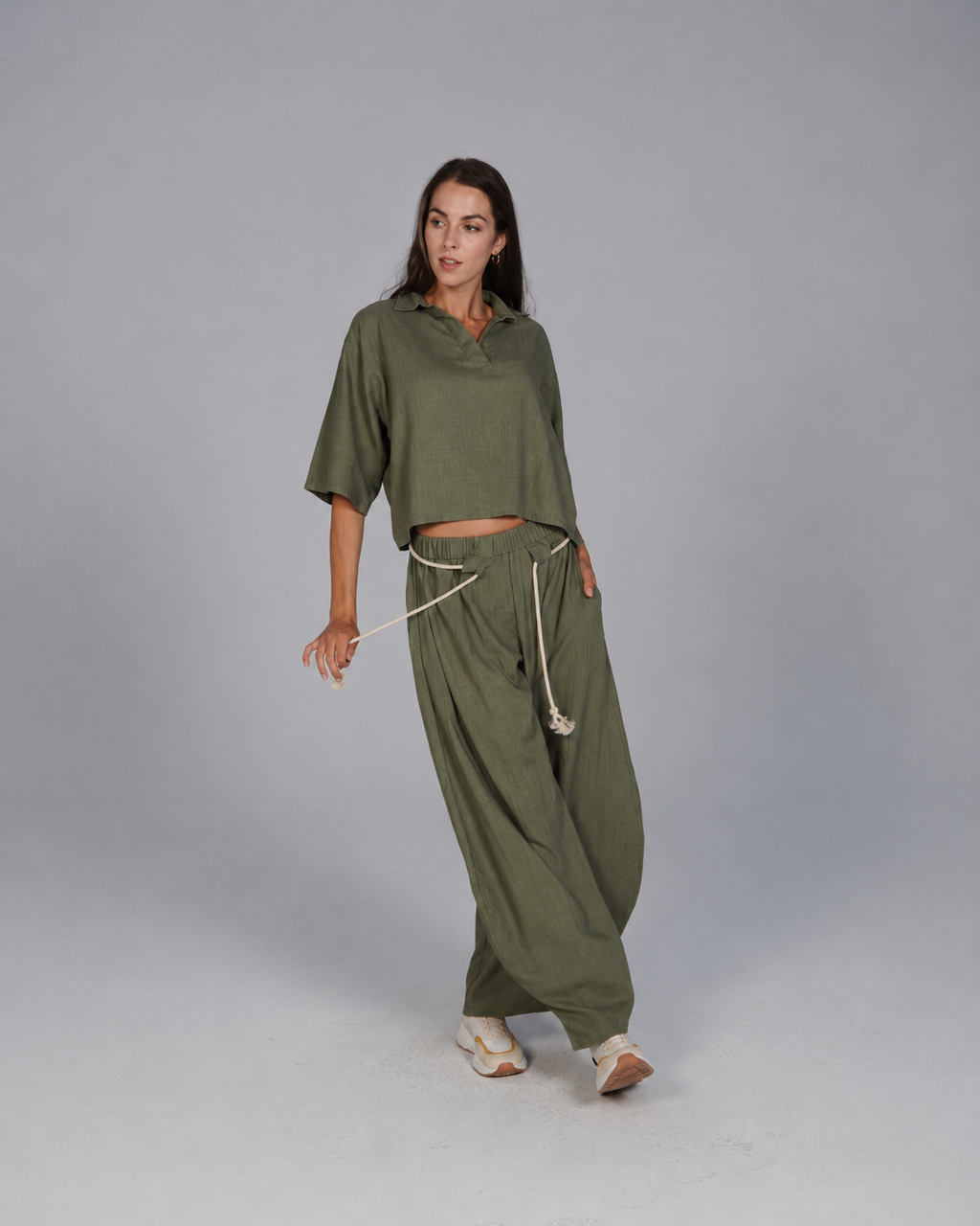 Linen Pants - Olive