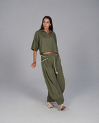Linen Pants - Olive