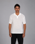 Knitted Polo - White