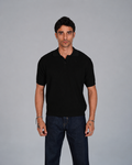 Knitted Polo - Black
