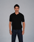 Knitted Polo - Black