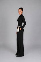 Chinese Neck Top - Black