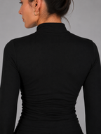 Chinese Neck Top - Black