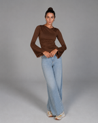 Long Sleeve Top - Brown