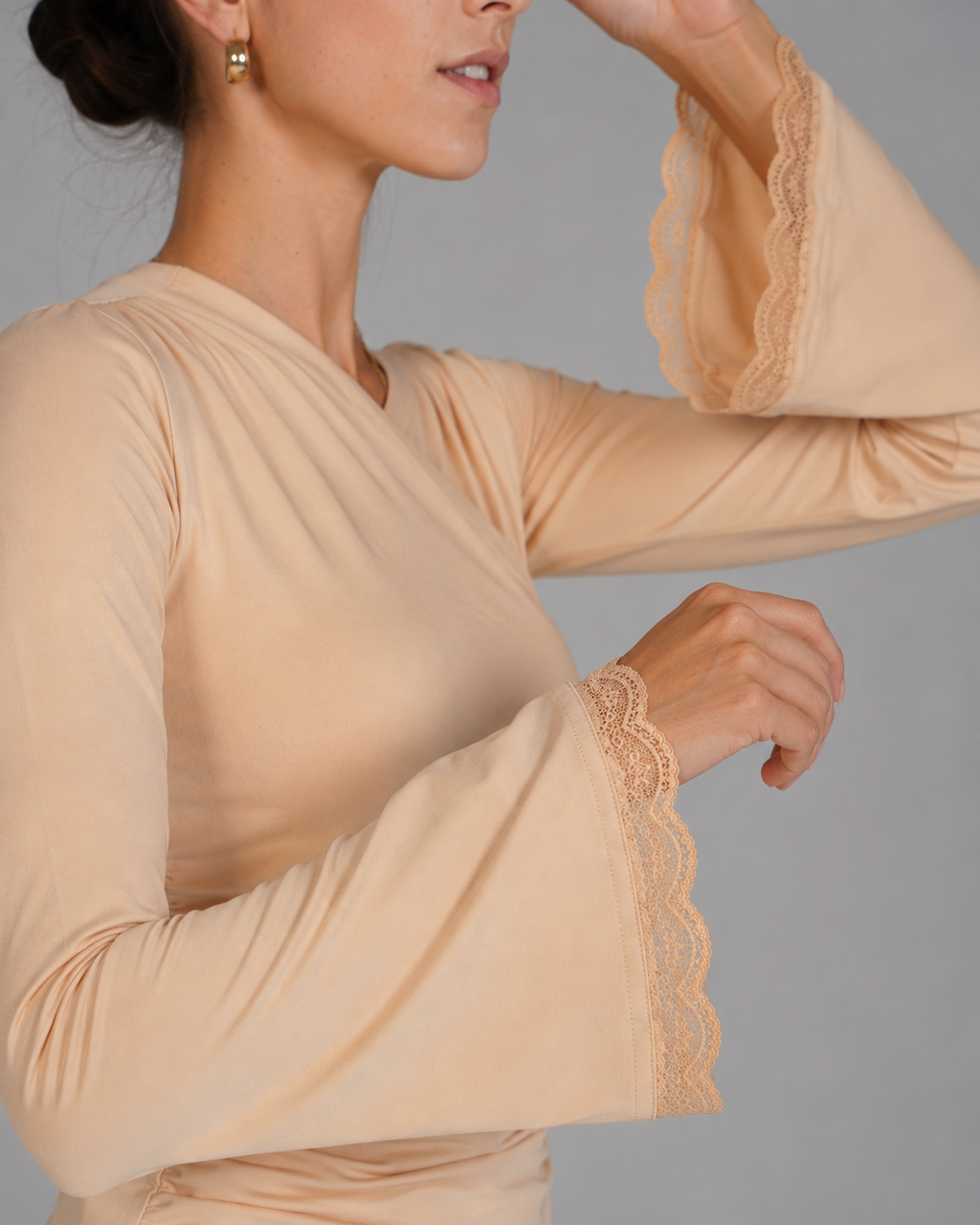 Long Sleeve Top - Beige