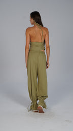 Adjustable Linen Top - Olive