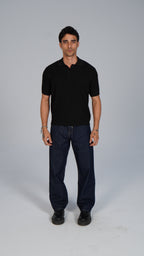 Knitted Polo - Black