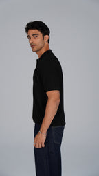 Knitted Polo - Black