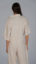 Linen Top - Beige