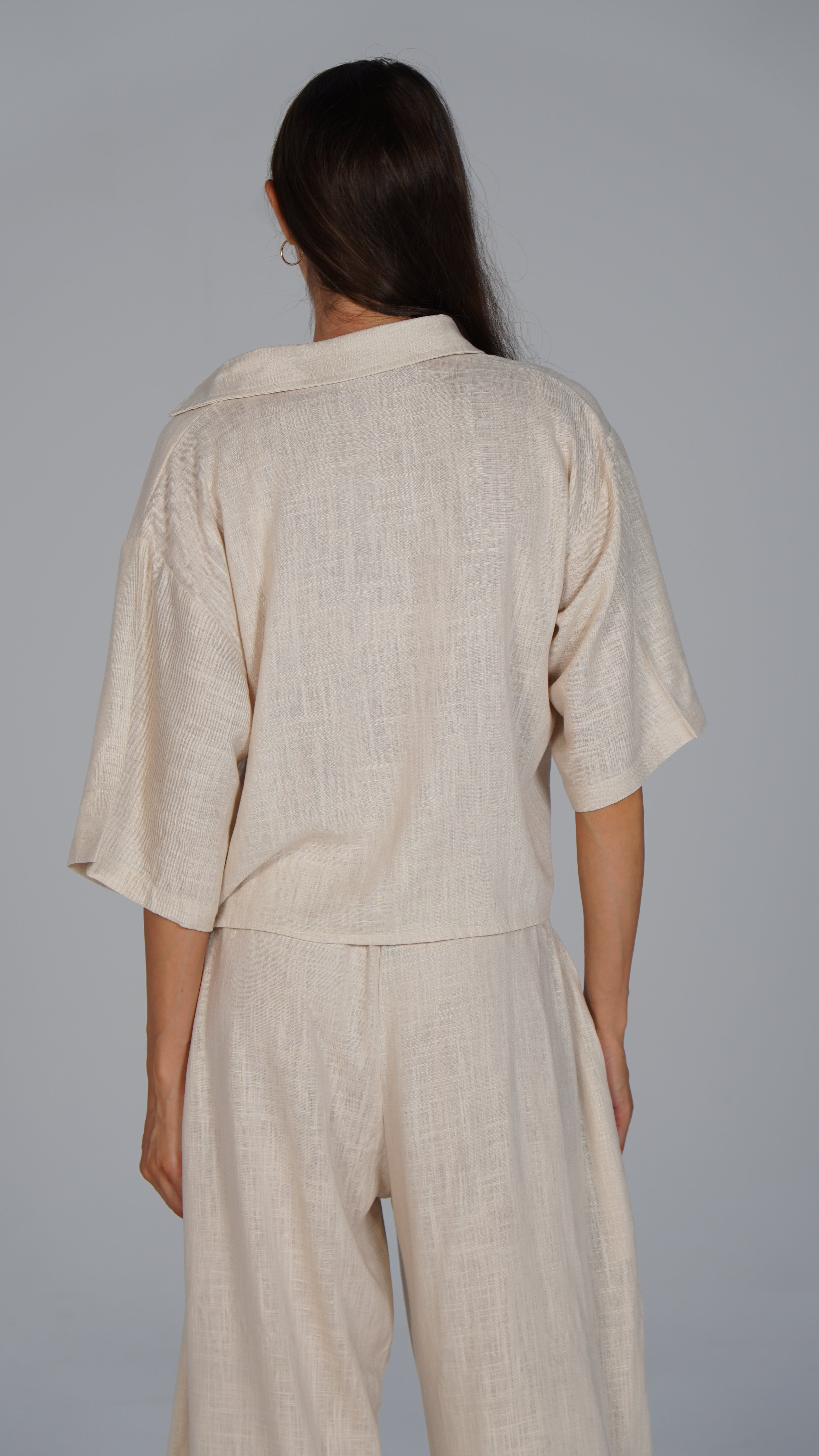 Linen Top - Beige