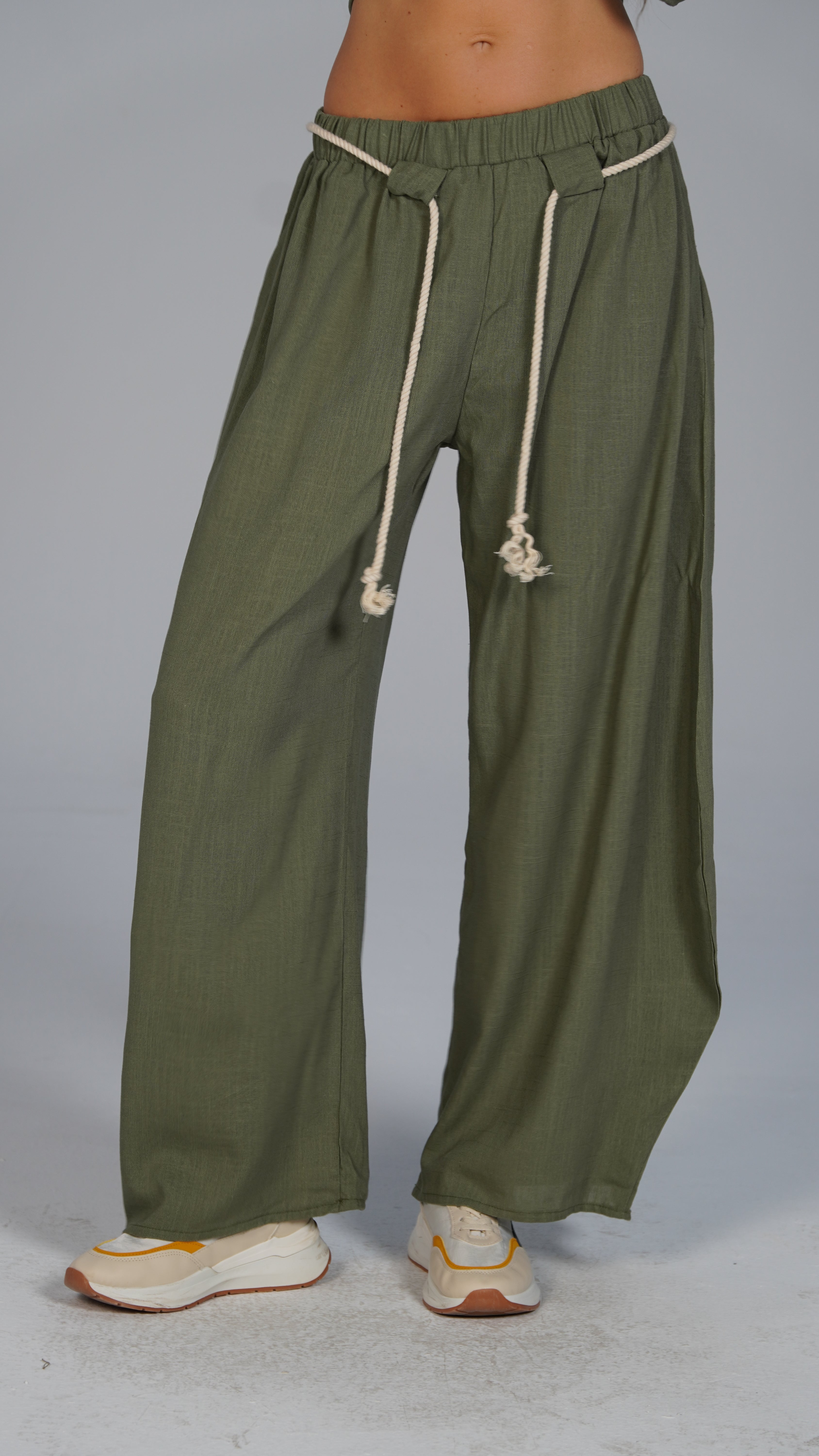 Linen Pants - Olive