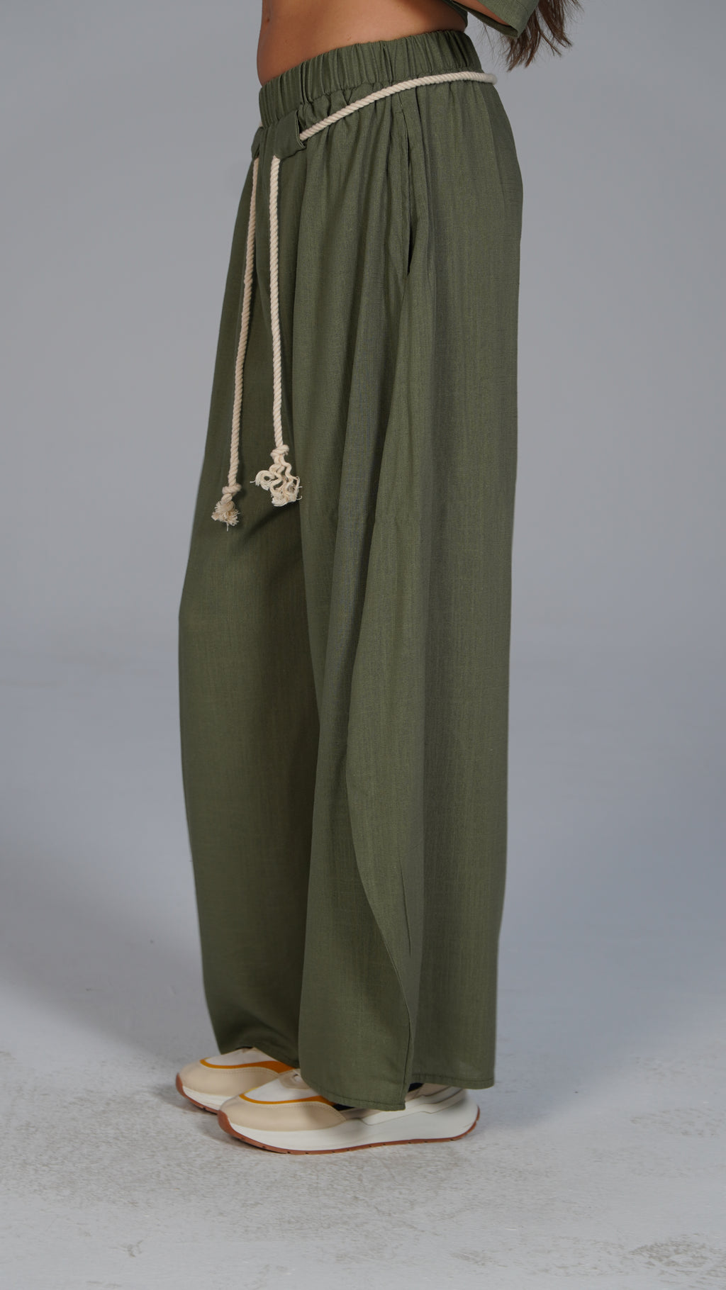 Linen Pants - Olive