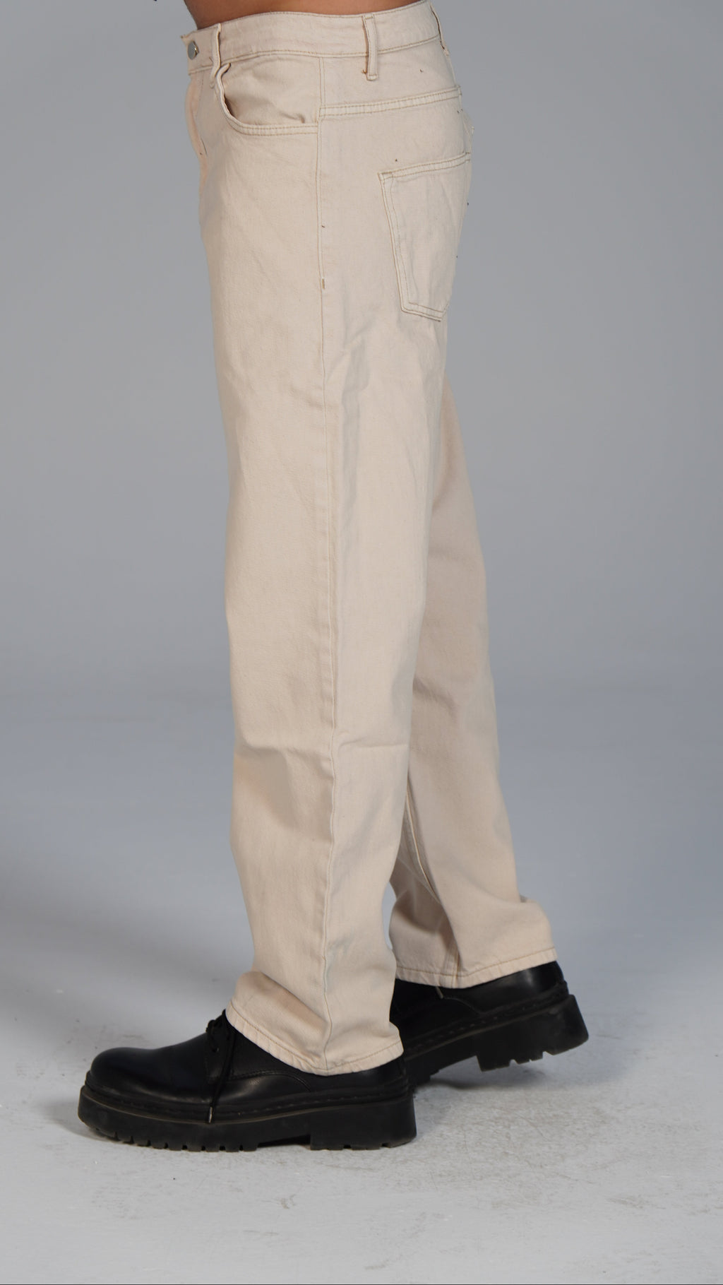 Straight Fit Denim - Beige