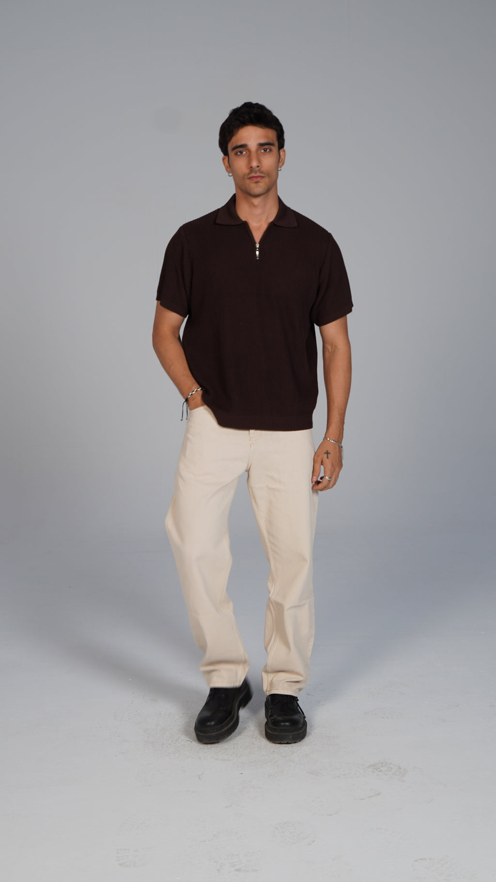 Straight Fit Denim - Beige