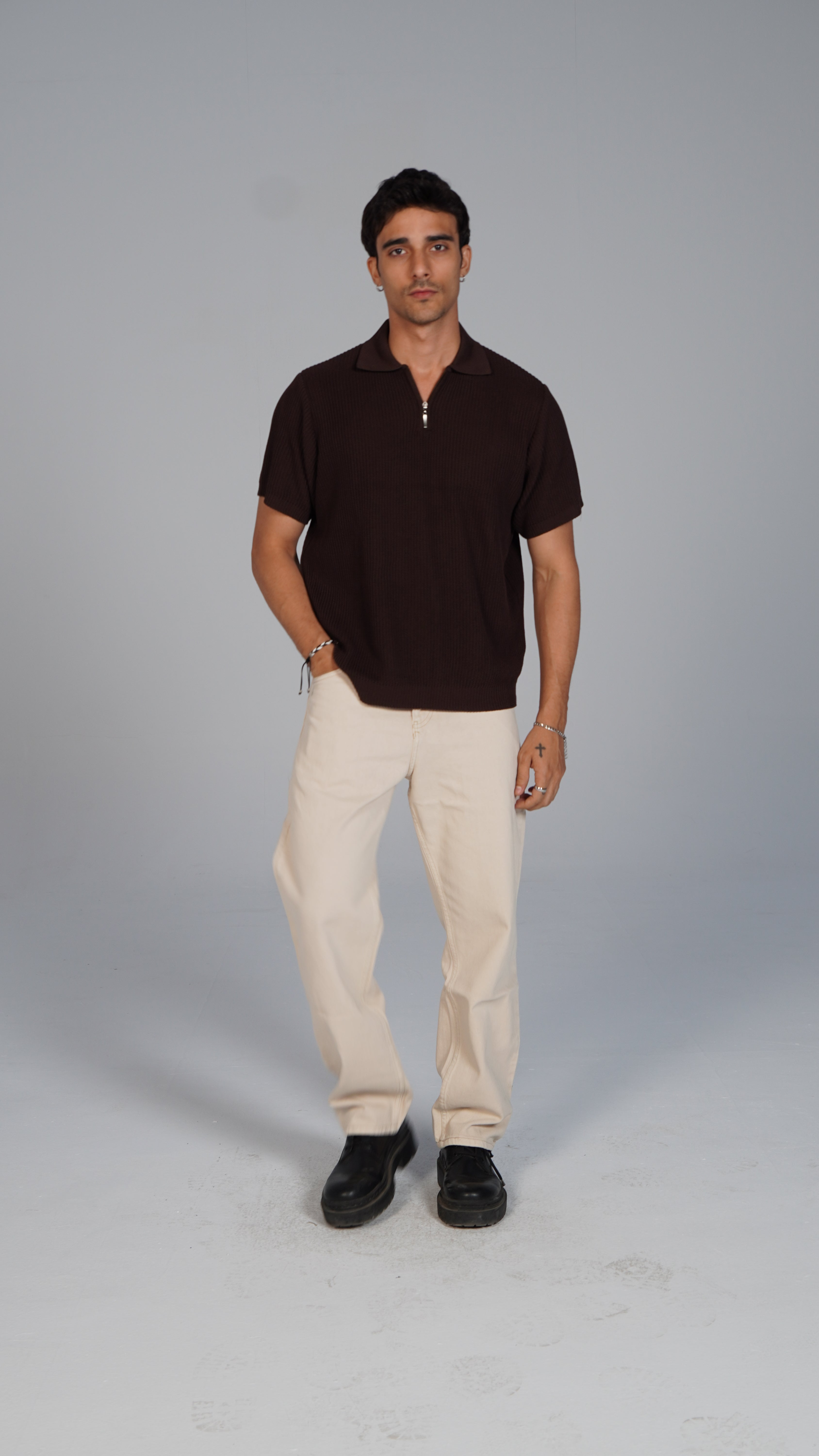 Straight Fit Denim - Beige