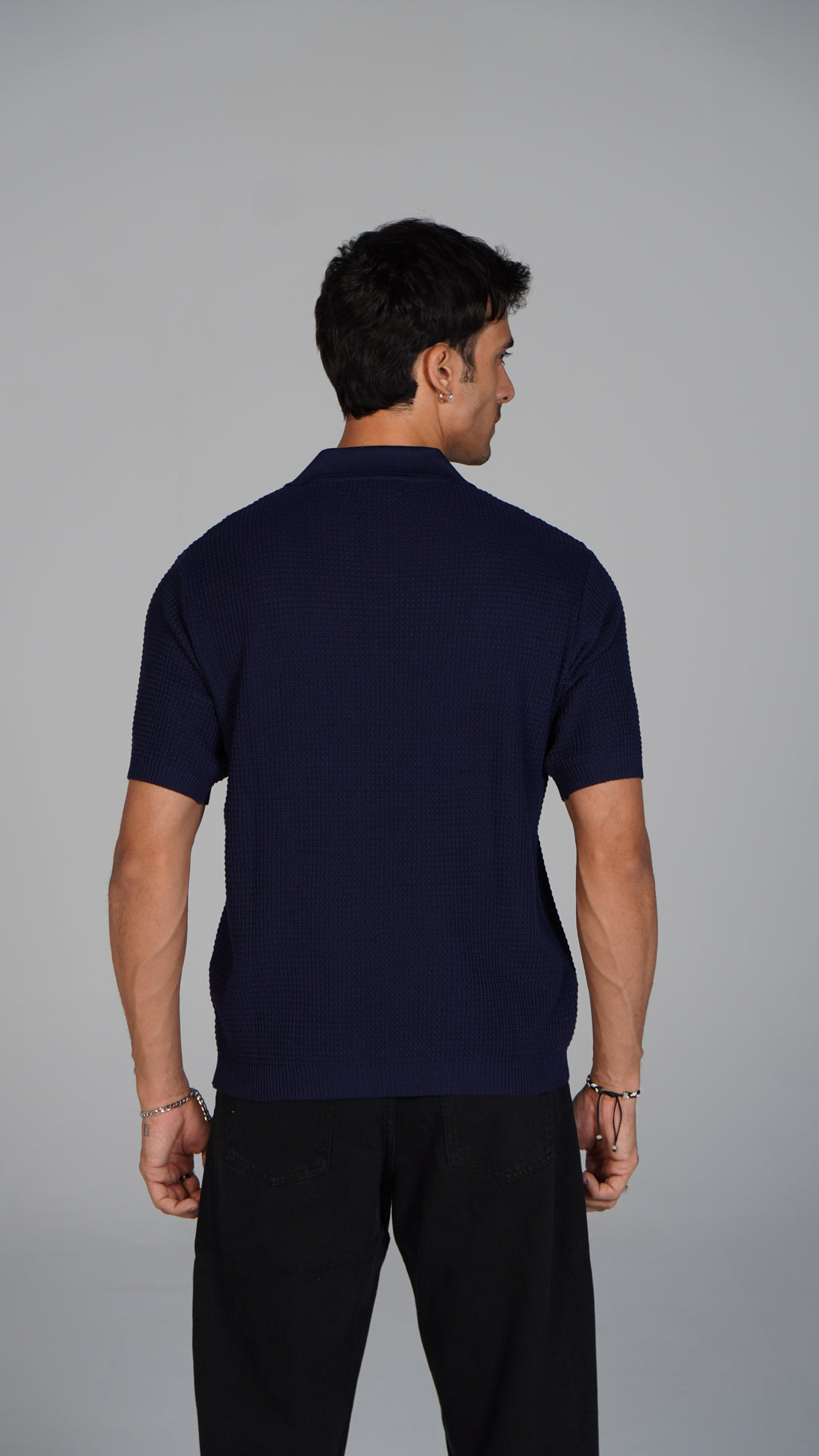 Knitted Polo - Navy