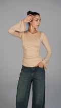 Long Sleeve Top - Beige