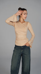 Long Sleeve Top - Beige
