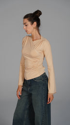 Long Sleeve Top - Beige