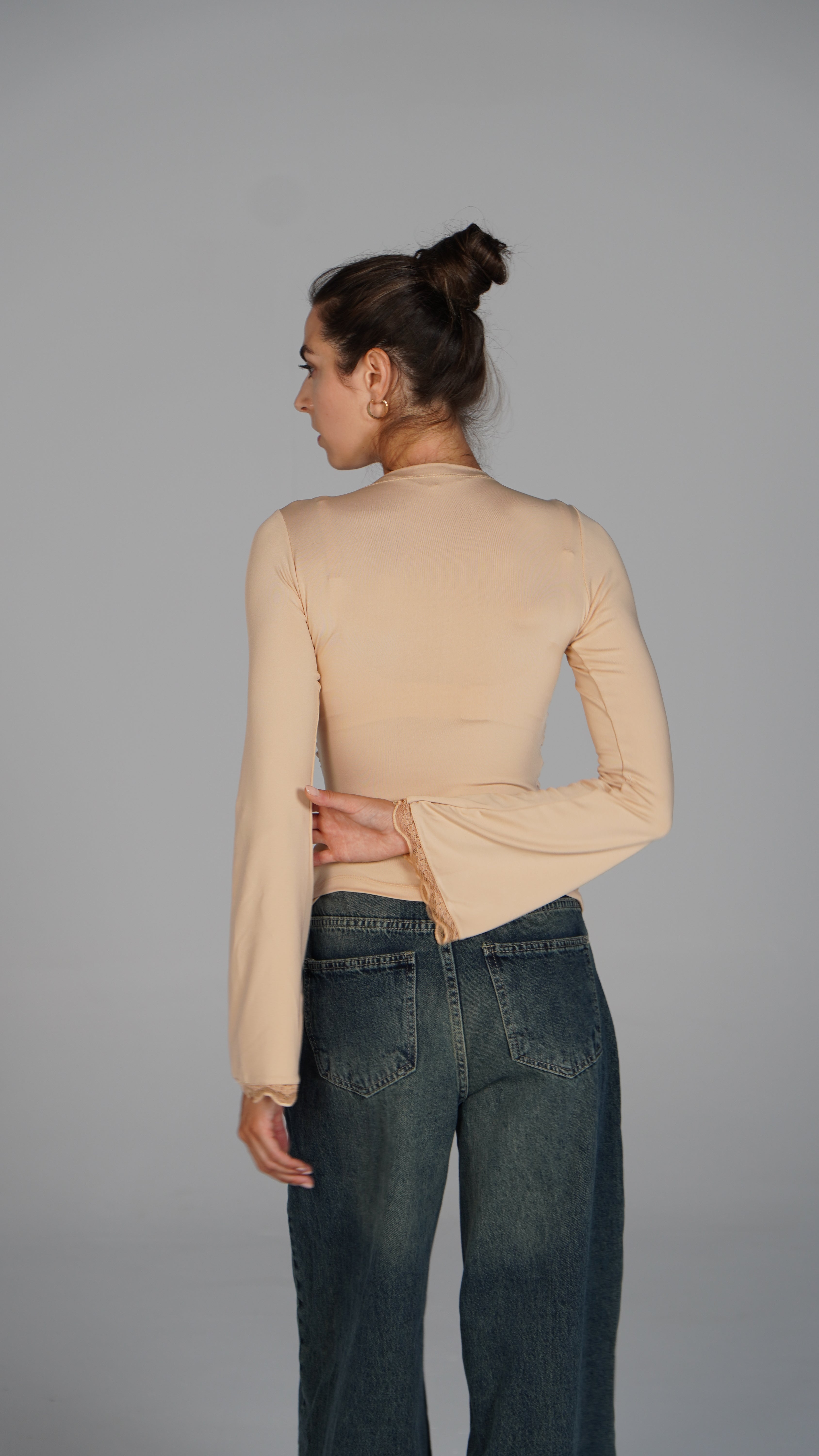 Long Sleeve Top - Beige