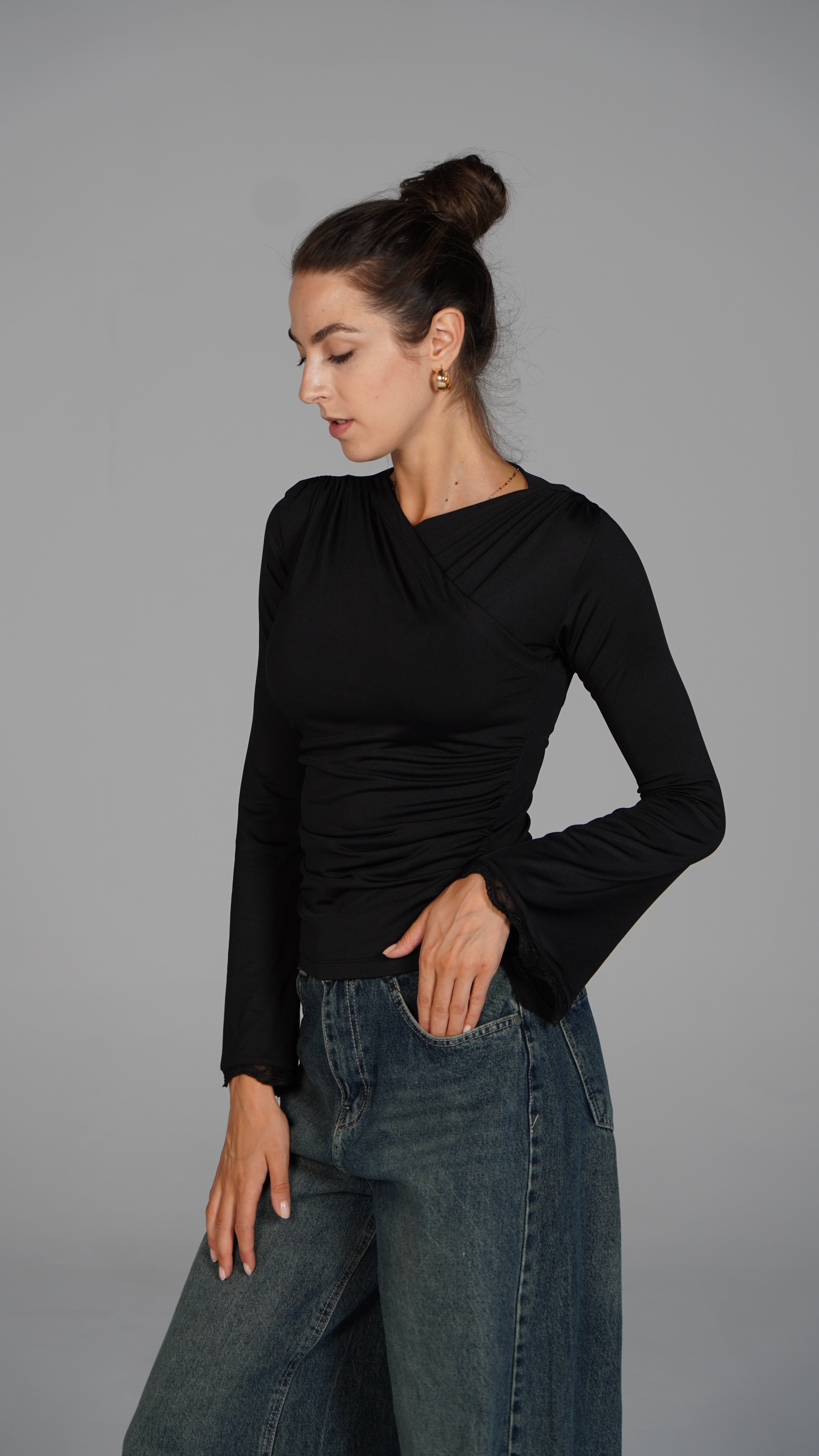 Long Sleeve Top - Black